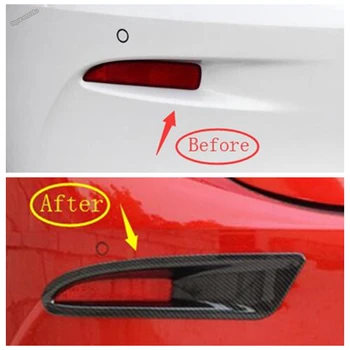 Lapetus задните фарове за мъгла на капака лампи завърши 2 бр За Mazda 3 AXELA седан през - 2018 ABS въглеродни влакна стил аксесоари екстериор
