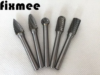 Fixmee 10mm Head Tungsten Carbide Rotary Point Burr Burs Die Мелница 6mm Shank Rotary Tools