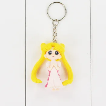 4 бр./лот аниме Sailor Moon ключодържател Марс, Юпитер, Венера, Меркурий ключодържатели PVC фигурки, играчки ключодържател окачване подарък за деца