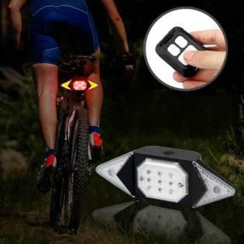велосипеден фенер колоездене, мигачи умно дистанционно управление на задните светлини USB акумулаторна водоустойчив сигналната лампа за сигурност нощно каране