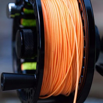 Wf5F нахлыстовая риболов линия с тръба на шарнирна връзка,плаващ лихвен основна риболов линия оранжев цвят