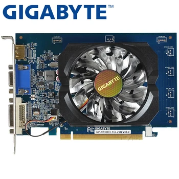 Видеокарта GIGABYTE Original GT730 1GB SDDR3 видео карта за игри, nVIDIA Geforce GPU използвани карти Dvi VGA GT630 710
