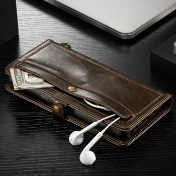 CaseMe Портфейла Case за Samsung Galaxy Note 9 с каишка на китката безжична зареждане на магнитен флип чантата си 2 в 1 сменяем калъф за вашия телефон