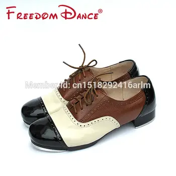 Бароко Стил Телешка Кожа Стари Обувки Фламенко Танцови Обувки На Мъже, Жени Tap Dance Обувки Алуминиеви Кранове Са Включени 34-45
