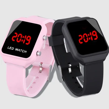 Мода led часовници цифров часовник розови силиконови часовници детски часовници за момчета Reloj Ni o деца часовници момиче електронни часовници