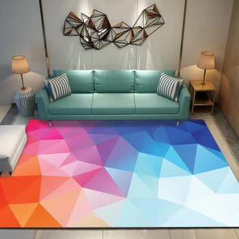 Модерен цветен килим, Спалня, Детска стая, игрална подложка килим фланела Memory Foam Area Rugs голям килим за хол Home Decorative