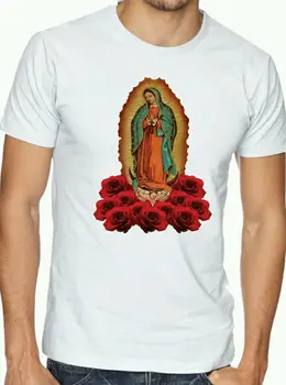 Virgen de GUADALUPE Майк Мария Мария девица Virgencita католическата религия е вярата отстъпка гореща нова тениска топ смешно памук