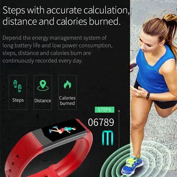 Умен гривна B3 цветен екран на монитор на сърдечната честота измерване на кръвното налягане Smart Band водоустойчив GPS фитнес песен за Android и IOS