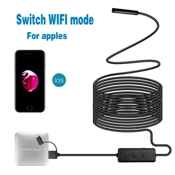 2MP WIFI USB Dual Purpose Wireless Endoscope 8mm обектив 720P Inspection Borescope Camera for iphone and android Otoscope