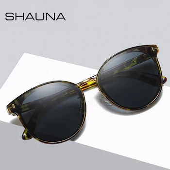 SHAUNA Vintage дамски поляризирани слънчеви очила марка дизайнер мода Cat Eye нюанси UV400