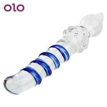 OLO G Spot стимуланти изкуствен стъклен член на фалоимитатор огромен вибратор, реалистични утешители игри за Възрастни секс играчки за жени