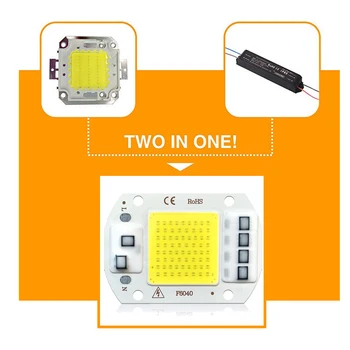10 бр. / лот cob LED chip 50 W 30 W 20 W 10 W 220 v / 110 Smart IC няма драйвер, годни за DIY прожектор прожектор