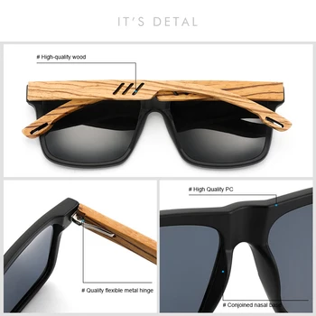 2020 дървени мъжки слънчеви очила polarized дървени слънчеви очила за жени квадратни огледални лещи ръчно изработени мода UV400 очила Oculos de sol