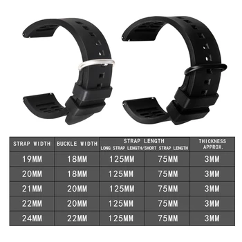 MAIKES премиум-клас мека гума 22 мм, 24 мм, бързо освобождаване каишка за часовник каишка за Samsung Gear S3 Watch Wristband каишка