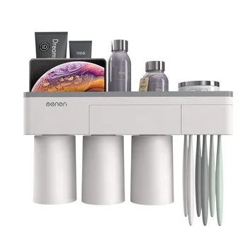 Аксесоари за баня притежателя на четка за зъби на прост и компактен аксесоари за баня практичен начало стелажи набор от инструменти за баня