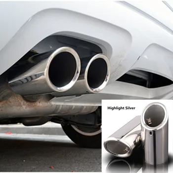 Отработените газове от ауспуха на върха края на тръби от неръждаема стомана за 2012 2013 Volkswagen VW Jetta MK6 1.4 t 2.0 tdi skoda Octavia golf golf 6 7