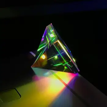 Призма, Пирамида Crystal Оптична Леща Дисперсионная Призма Многоцветное Стъкло Разделяне На Лъча Оптичен Експериментален Инструмент Тенис На Украшение