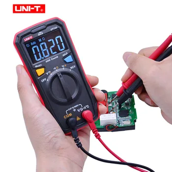 UNIT Mini Digital Multimeter-домакински мултицет UT123 EBTN цветен экранный дисплей AC/DC напрежение ток температура/NCV тестер