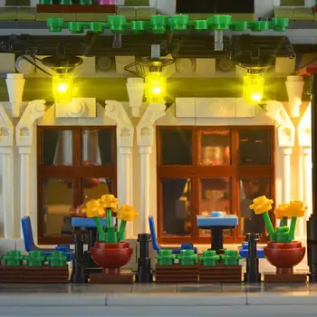 Led Light Комплект за LEGO 10243 Paris Restaurant САМ Luminous Assembled Building Blocks LED Light Kit Building Blocks аксесоари