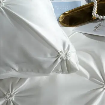 Denisroom коприна комплект постелки луксозен комплект пододеяльников за пуховых одеяла плътен цвят двойно легло twin queen king комплект одеяла bed set XY37#