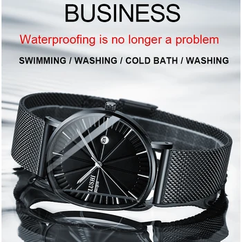 BELUSHI мъжки часовник нова мода-тънки кварцов часовник мъжете Най-добрата марка на луксозни пълна стомана ежедневни водоустойчиви спортни ръчни часовници