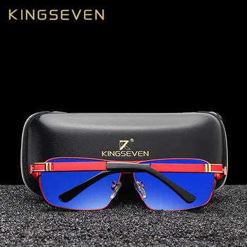 KINGSEVEN DESIGN класически мъжки слънчеви очила авиационна дограма поляризирани слънчеви очила за мъже шофиране UV400 защита N7855