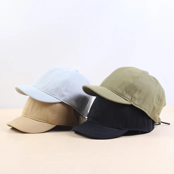 Нов 2019 кратък Периферия бейзболна шапка за възрастни лято чист памук слънчеви шапки голяма глава мъжете и жените, плюс размерът на възстановяване на предишното положение шапки