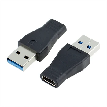 Лаптоп USB 3.0 мъж към USB-C женски Data Charge Converter mini ITX Desktop USB3. 0 Тип A към USB-C женски пристанище OTG адаптер
