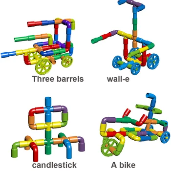 38-306 изграждане на водопровод градивните елементи на играчки за бебето пластмасови САМ изграждане на газопровода тунелни блокове играчки за деца