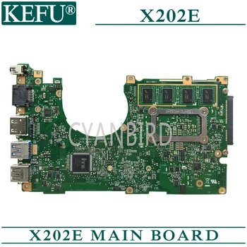 KEFU X202E оригиналната дънна платка за ASUS X200E X201E S200E X201EP с дънна платка на лаптоп 4GB-RAM, I3-3217U