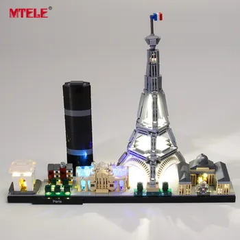 MTELE Brand LED Light Up Kit For Architecture Paris Compatile With 21044 (не включва модела)