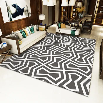 Черно бял мрамор 3D печатни килими за хол, Спалня площ килим, диван масичка за чай кухня мат детска стая, татами килим