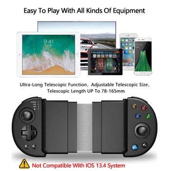 Безжичен мобилен контролер геймпад PUBG мобилен гейминг контролер с тригери за 3.5-6.5 инча Android, IOS 11.0~13.3 за FPS игри
