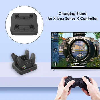 контролера на Xbox Charing Dock USB Type C Dual Charger Cradle докинг станция с индикатор за контролера на Xbox Series X
