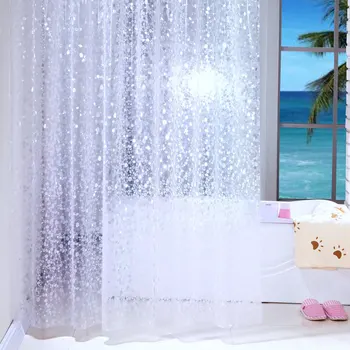 Горещ паветата PEVA 3d водоустойчив завеса за душ прозрачна бяла прозрачна завеса за баня луксозни завеси за баня с куки 12шт