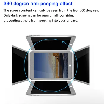 Домашен любимец филтър за уединение на 360 градуса за Apple iPad Pro 12,9 инча, филма на протектора на екрана анти -- слепимости защитен