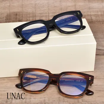 Високо качество на новата модна марка за дизайн на лек UNAC рамки за очила на Мъже, Жени ацетат предписани очила рамка Wth Case