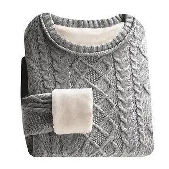 Зимен Мъжки Пуловер, Плюс Кадифе Затопля 2020 Нов Прием На Тънък Дебел Мъжки Пуловер Пуловер Момчета Тийнейджъри Корейски Стил