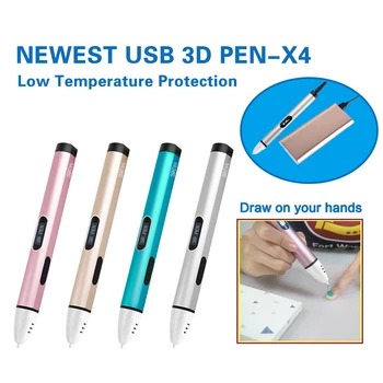 (BG Stock, ) DEWANG 3D Pen 3D Printer Low Temperature 30M PCL Filament 3D Printer Pen Scribble Pen за училището приспособление