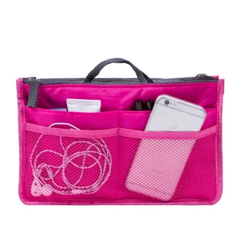 Мода самоличността на найлон пътуване поставете организатор чанта в чантата си голям слой Дама грим косметичка женствена чанта