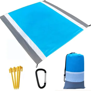 210x200 см цвят блок водоустойчив сгъваем пикник, къмпинг палатка мат плаж одеяло открит пикник, къмпинг палатка мат преносим барбекю мат