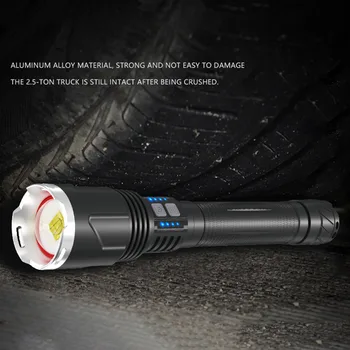 Въртете мащабируеми USB акумулаторна мини 3500LM P110 led светлини водоустойчив открит на къмпинг, лов, катерене джобен фенер светлина