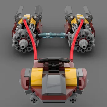 Buildmoc Wars Movie Land Airship Marshall ' s Podracer Speeder Bike Техника Racer Model Building Blocks Детски Играчки Gift