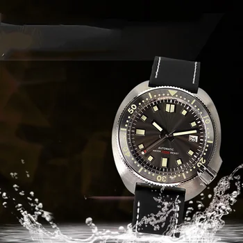 Sapphire мъжка Костенурка гмуркане часовници зелен циферблат керамични bezel 20 бара водоустойчив NH35 механизъм за самостоятелно ликвидация ръчен часовник