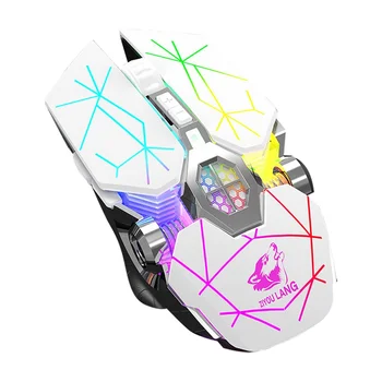 X13 2.4 G безжична акумулаторна детска мишката Mute Click Дишай Light 2400dpi преносим игра мишка за преносим настолен компютър