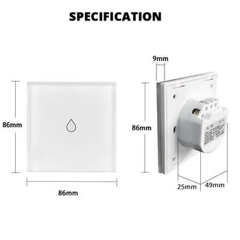 WiFi Smart Boiler Switch бойлер Smart Life, Sasha APP дистанционно управление Amazon Алекса Echo Google Home Voice Control стъклен панел