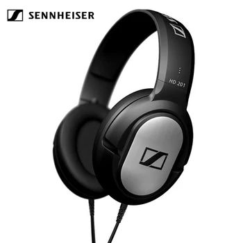 Оригинален Sennheiser HD201 3,5 мм кабелна стерео бас слушалки намаляване на шума Слушалки спортна музика детска слушалки за компютър