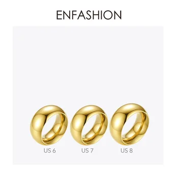ENFASHION пънк извити пръстени за жени злато цвят неръждаема стомана минималистичен пръстен бижута 2020 Anillos Mujer подаръци R4057