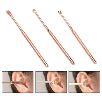 Ear Cleaner Set Earpick Инструмент За Премахване На Ушна Кал Earwax Багер Golden Rose Неръждаема Стомана Earwax Отстраняване