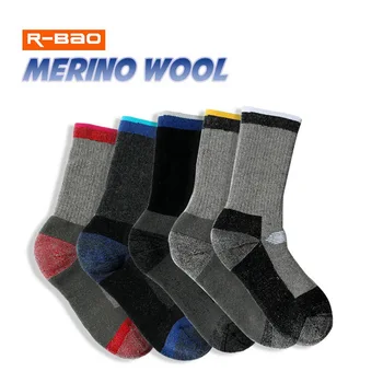 2 чифта минерални чорапи от мериносова вълна за мъже и жени зимата запазва топлината на Ски туристически чорапи спортни външни Термосоки сгъсти M L XL